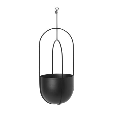 ferm LIVING Hanging deco pot hængende krukke Ø18.5 cm Sort