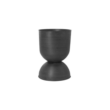 ferm LIVING - HourGlas Pot Large Black/D. Grey