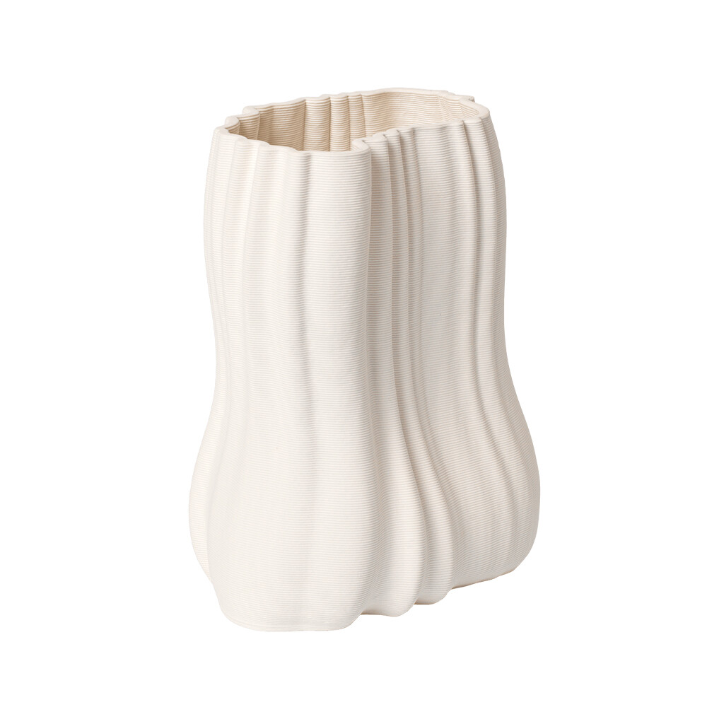 ferm LIVING - Moire Vase H20 Off-White ferm LIVING - Moire Vase H20 Off-White