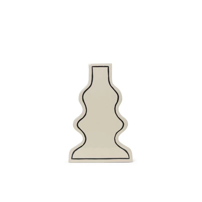 ferm LIVING - Paste Vase Curvy Off-White ferm LIVING - Paste Vase Curvy Off-White