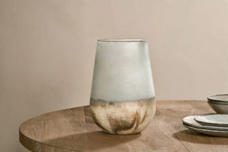 nkuku Ngolo Recycled Glass Vase | Vases & Planters | Smoke