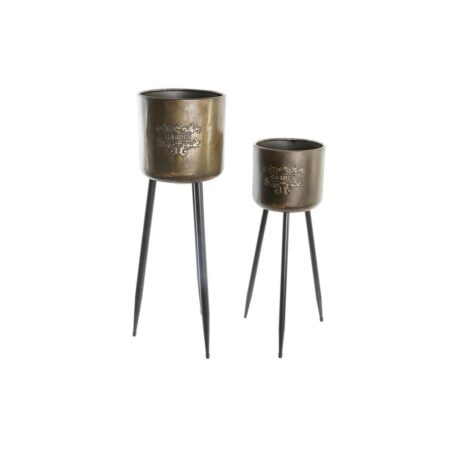 plantekrukker Champagne Sort 100 % Metal (25 x 25 x 80,5 cm)