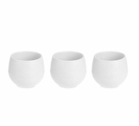 plantekrukker Hvid Plastik 12 x 12 x 11 cm (6 enheder)