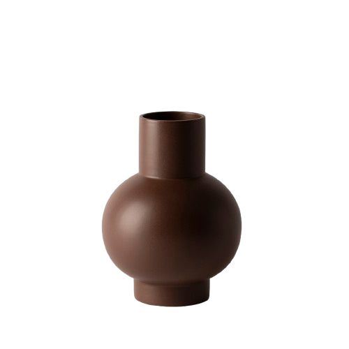 raawii Strøm Large Vase H: 24 cm - Chocolate raawii Strøm Large Vase H: 24 cm - Chocolate