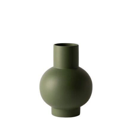 raawii Strøm Large Vase H: 24 cm - Deep Green