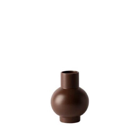 raawii Strøm Small Vase H: 16 cm - Chocolate