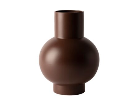 raawii - Strøm Vase / Extra Large - Vase - Chocolate - Ø25 x H33 cm