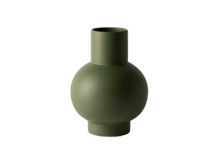 raawii - Strøm Vase / Large - Vase - Deep Green - Ø18 x H24 cm