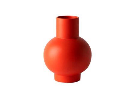 raawii - Strøm Vase / Large - Vase - Strong Coral - Ø18 x H24 cm