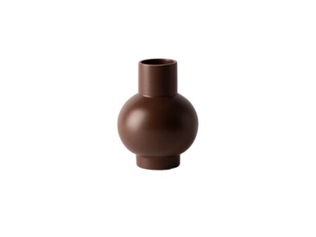 raawii - Strøm Vase / Small - Vase - Chocolate - Ø12 x H16 cm