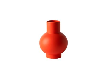 raawii - Strøm Vase / Small - Vase - Strong Coral - Ø12 x H16 cm