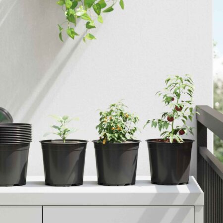 vidaXL Blomsterpotte 100 pcs Sort Ø 15 x 12,5 cm Plastik