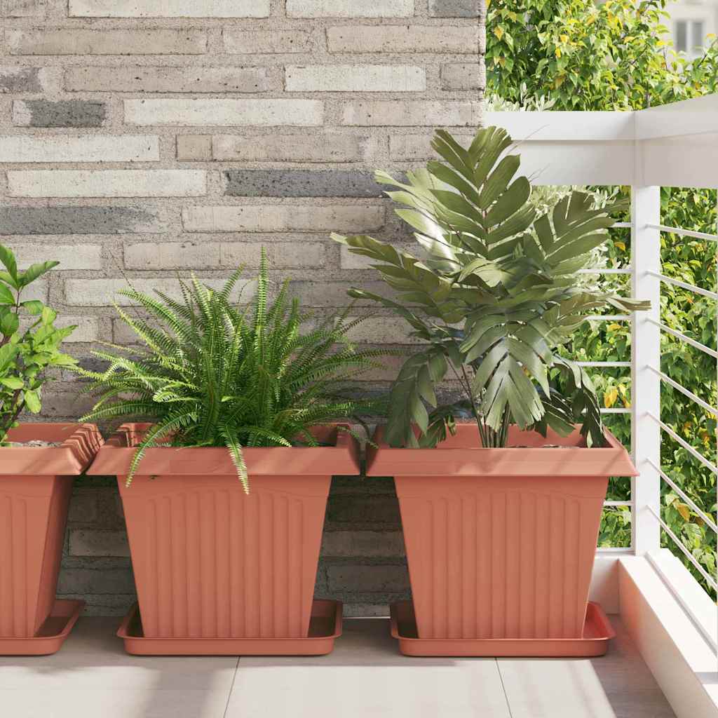 vidaXL Firkantet Blomsterkrukke 24 pcs Mursten Rød 43 x 43 x 33,5 cm vidaXL Firkantet Blomsterkrukke 24 pcs Mursten Rød 43 x 43 x 33,5 cm