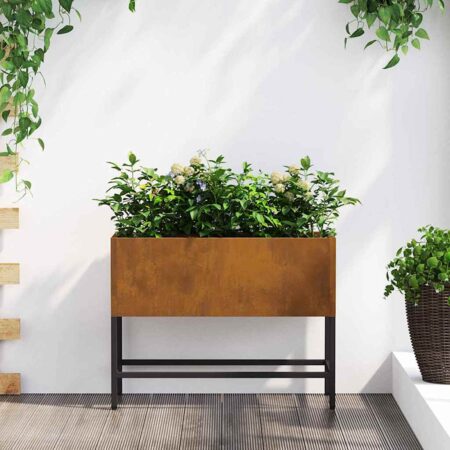 vidaXL Hævet haveplante Rusten 60 x 26 x 45 cm Cortenstål
