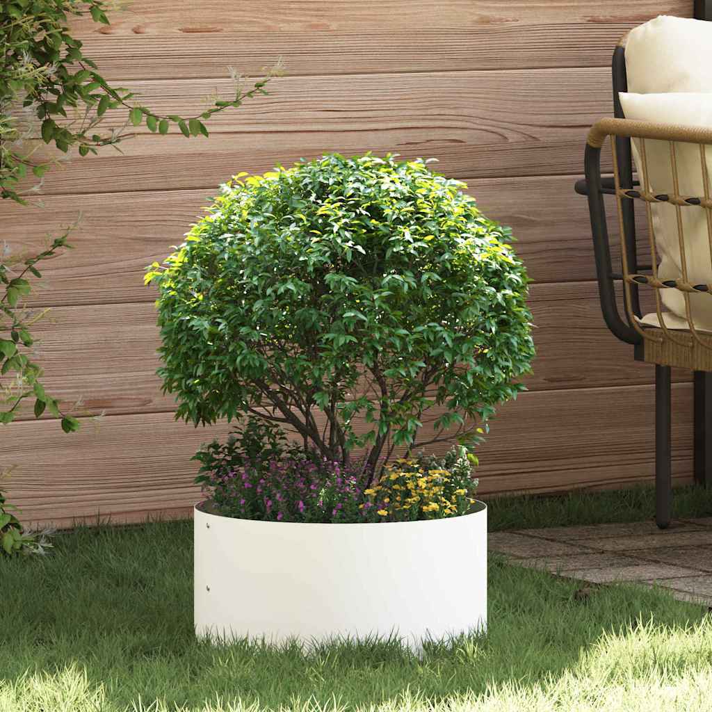 vidaXL Have Blomsterkrukke 5 pcs Hvid 40 x 40 x 20 cm Koldvalset stål vidaXL Have Blomsterkrukke 5 pcs Hvid 40 x 40 x 20 cm Koldvalset stål