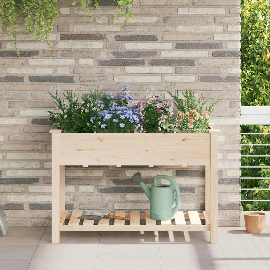 vidaXL Have Blomsterkrukke Beige 115 x 59 x 76,5 cm Massivt Fyrretræ vidaXL Have Blomsterkrukke Beige 115 x 59 x 76,5 cm Massivt Fyrretræ