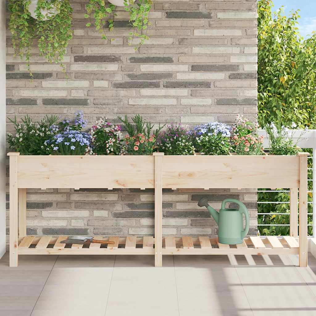 vidaXL Have Blomsterkrukke Beige 203,5 x 53 x 76,5 cm Massivt Fyrretræ vidaXL Have Blomsterkrukke Beige 203,5 x 53 x 76,5 cm Massivt Fyrretræ