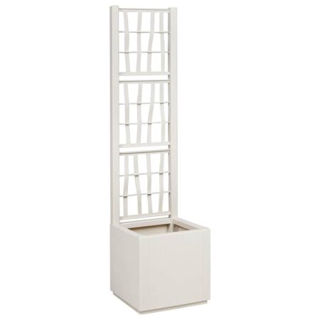 vidaXL Have Blomsterkrukke Hvid 36 x 36 x 140 cm Polypropylen
