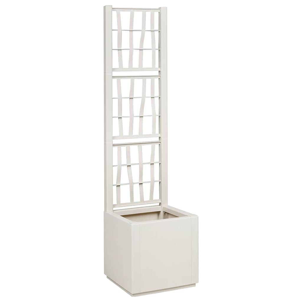 vidaXL Have Blomsterkrukke Hvid 36 x 36 x 140 cm Polypropylen vidaXL Have Blomsterkrukke Hvid 36 x 36 x 140 cm Polypropylen