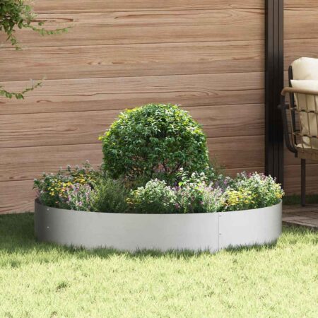 vidaXL Have Blomsterkrukke Sølv 120 x 120 x 20 cm Galvaniseret stål