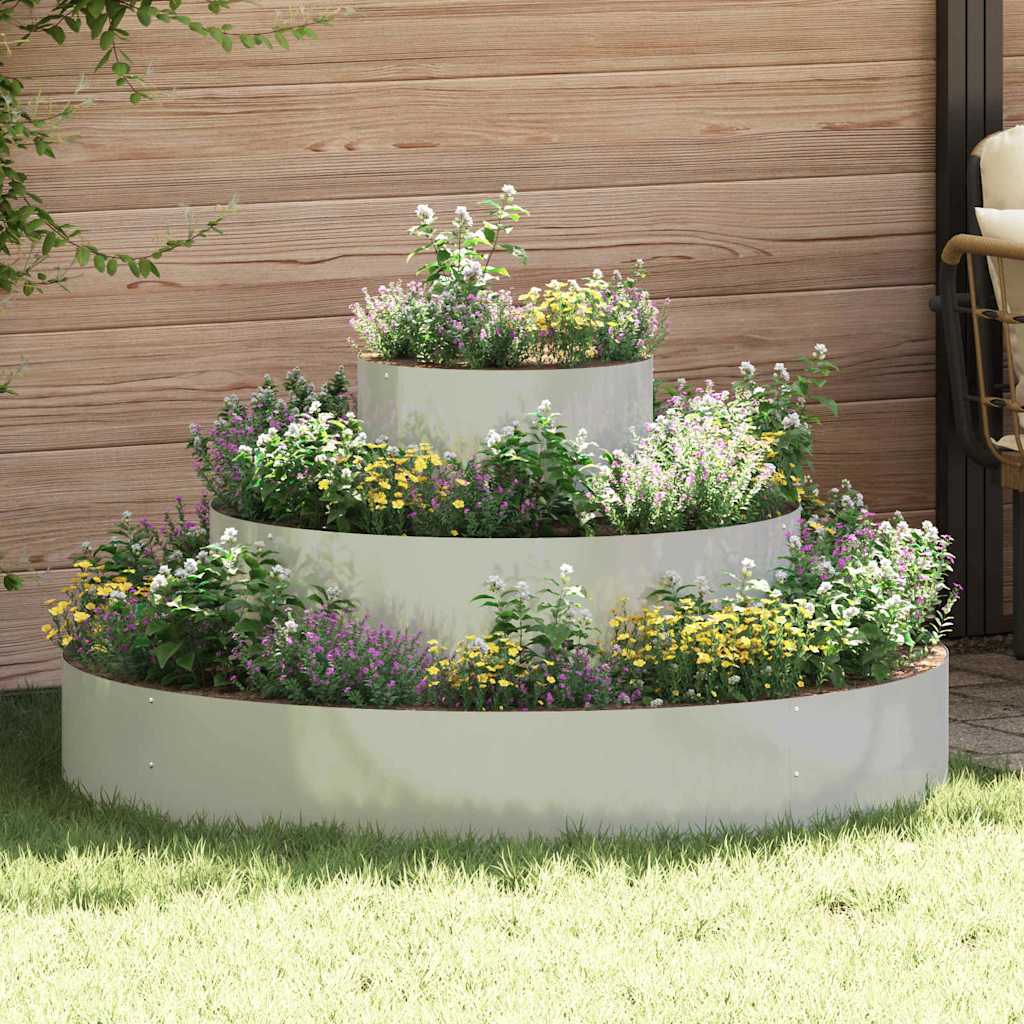 vidaXL Have Blomsterkrukke Sølv 120 x 120 x 20 cm Galvaniseret stål vidaXL Have Blomsterkrukke Sølv 120 x 120 x 20 cm Galvaniseret stål