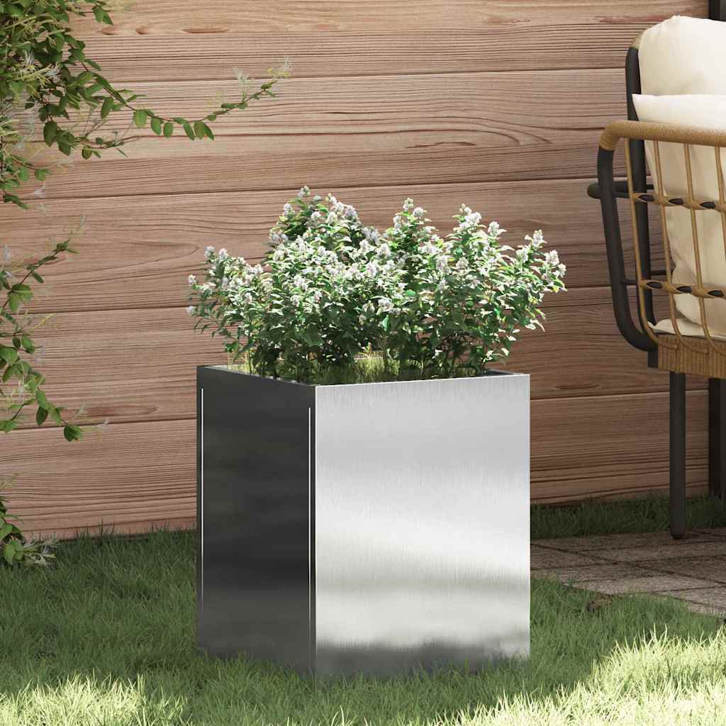 vidaXL Have Blomsterkrukke Sølv Rustfrit stål vidaXL Have Blomsterkrukke Sølv Rustfrit stål