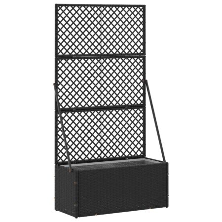 vidaXL Have Blomsterkrukke Sort 70 x 30 x 135 cm Metal
