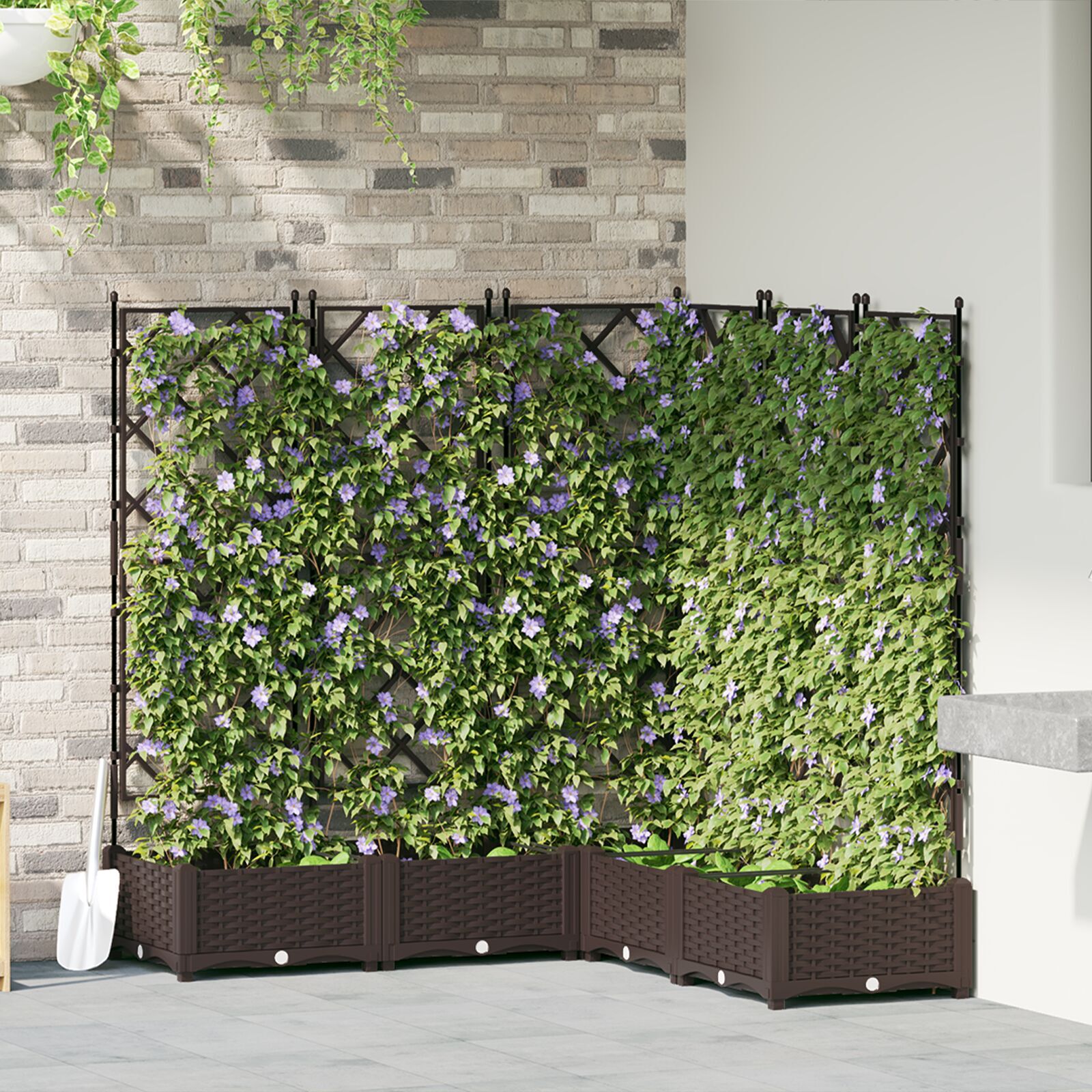 vidaXL Havekrukke med espalier 5 dele Brun 120x120x125,5 cm vidaXL Havekrukke med espalier 5 dele Brun 120x120x125,5 cm