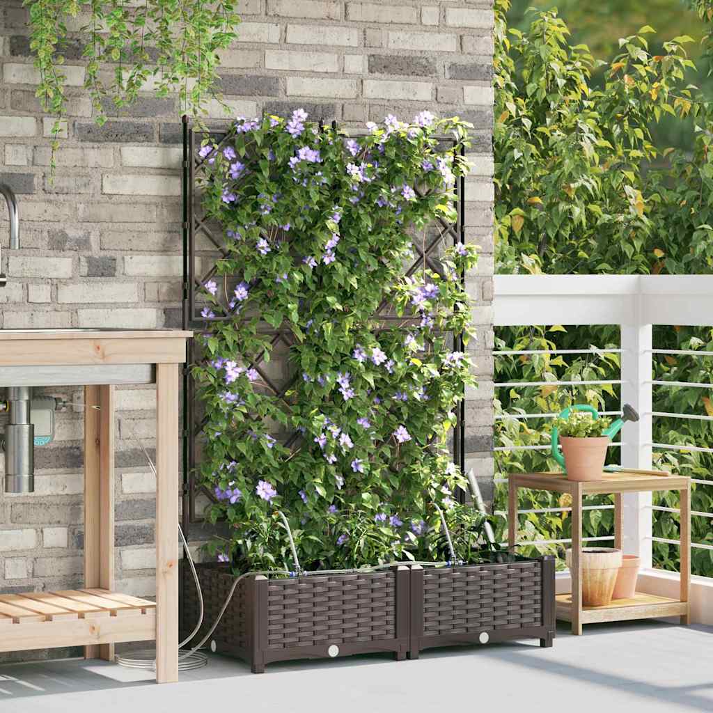 vidaXL Havekrukker Brun 80 x 40 x 126 cm Stål vidaXL Havekrukker Brun 80 x 40 x 126 cm Stål