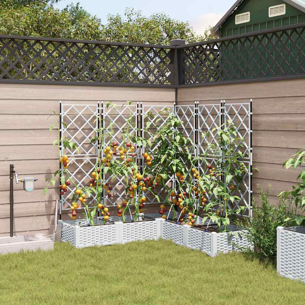 vidaXL Havekrukker Hvid 120 x 120 x 126 cm Stål vidaXL Havekrukker Hvid 120 x 120 x 126 cm Stål