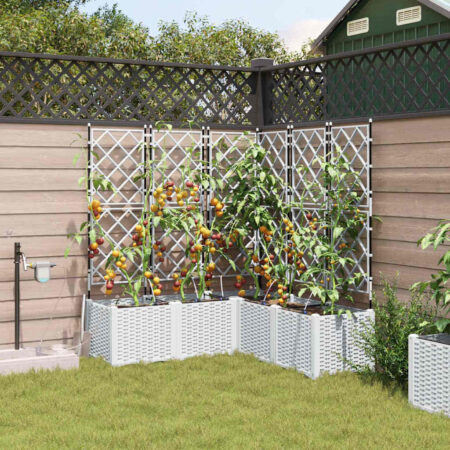 vidaXL Havekrukker Hvid 120 x 120 x 142 cm Stål