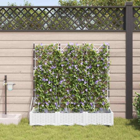 vidaXL Havekrukker Hvid 120 x 40 x 126 cm Stål