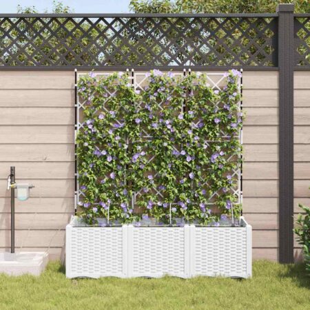 vidaXL Havekrukker Hvid 120 x 40 x 142 cm Stål