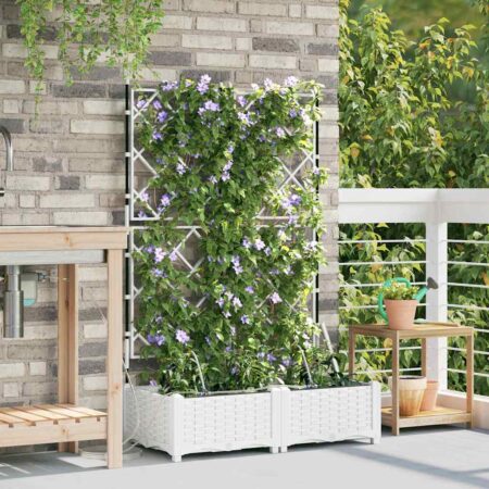 vidaXL Havekrukker Hvid 80 x 40 x 126 cm Stål