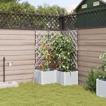 vidaXL Havekrukker Hvid 80 x 80 x 142 cm Stål