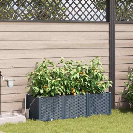 vidaXL Havekrukker Lysegrå 120 x 40 x 37,5 cm Stål