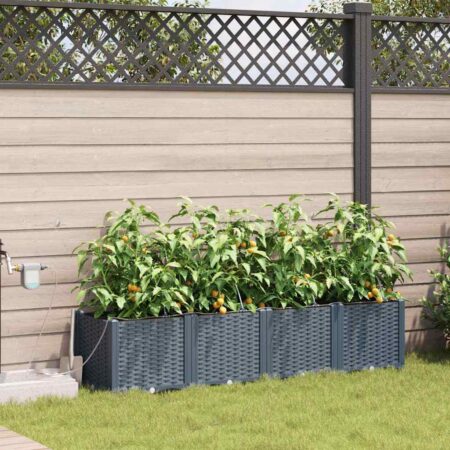 vidaXL Havekrukker Lysegrå 160 x 40 x 37,5 cm Stål