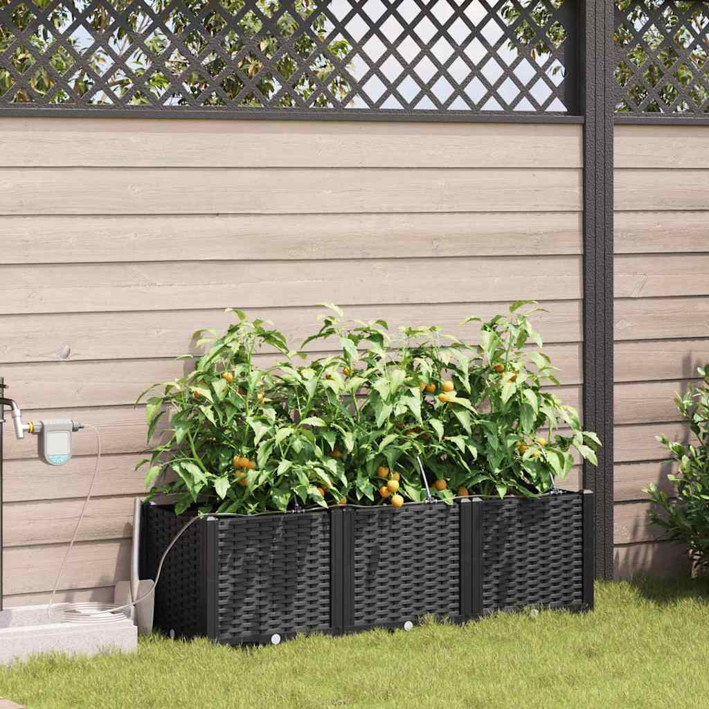 vidaXL Havekrukker Sort 120 x 40 x 37,5 cm Stål vidaXL Havekrukker Sort 120 x 40 x 37,5 cm Stål
