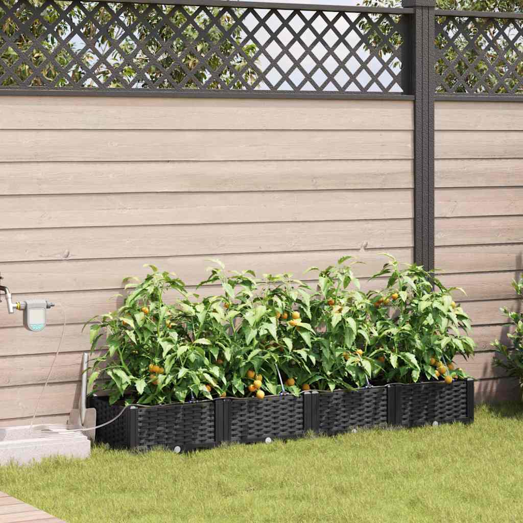 vidaXL Havekrukker Sort 160 x 40 x 22 cm Stål vidaXL Havekrukker Sort 160 x 40 x 22 cm Stål