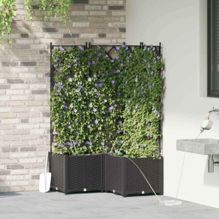 vidaXL Havekrukker Sort 80 x 80 x 142 cm Stål