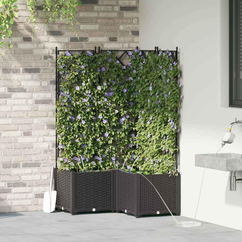 vidaXL Havekrukker Sort 80 x 80 x 142 cm Stål vidaXL Havekrukker Sort 80 x 80 x 142 cm Stål