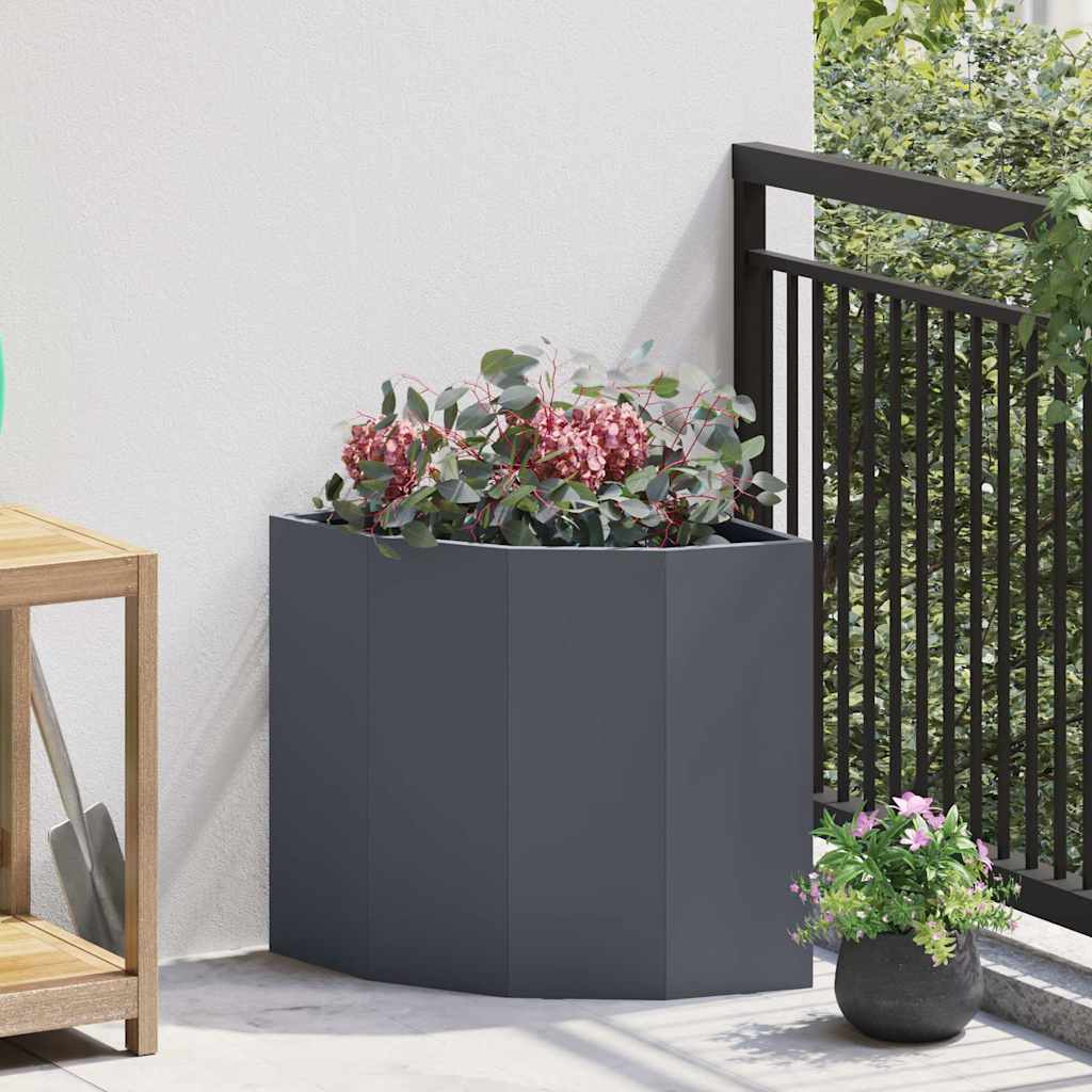 vidaXL Hjørne Plantekasse Antracit 45 x 45 x 50 cm Stål vidaXL Hjørne Plantekasse Antracit 45 x 45 x 50 cm Stål