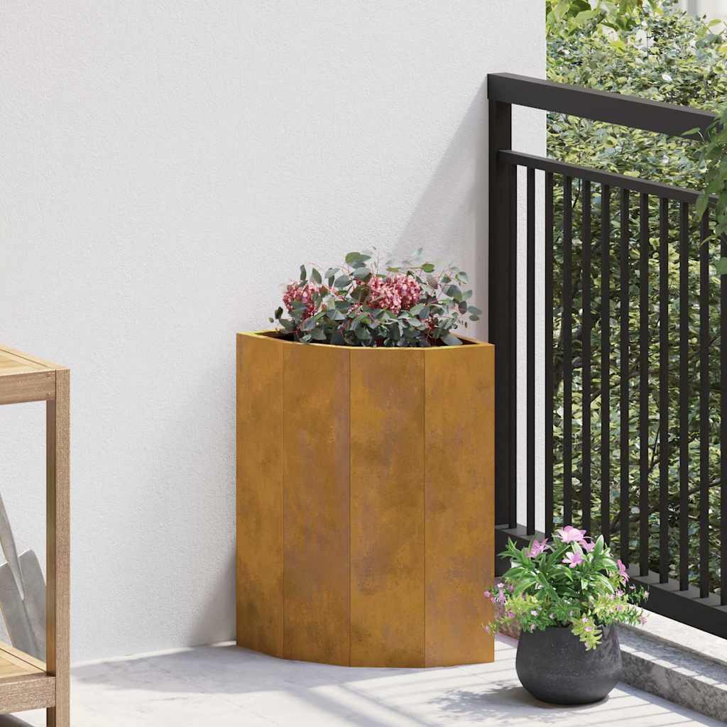 vidaXL Hjørne Plantekasse Rusten 30 x 30 x 50 cm Forvitret stål vidaXL Hjørne Plantekasse Rusten 30 x 30 x 50 cm Forvitret stål