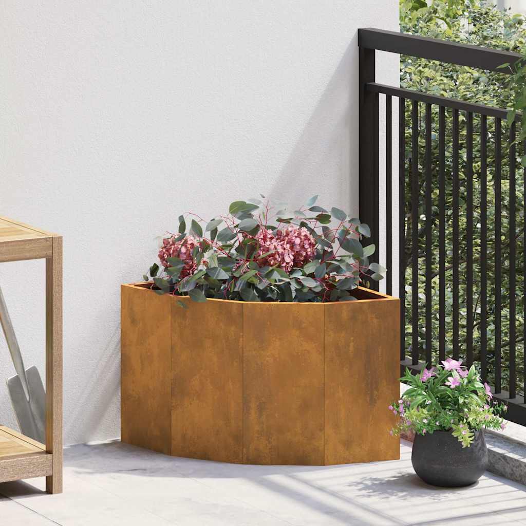 vidaXL Hjørne Plantekasse Rusten 45 x 45 x 35 cm Forvitret stål vidaXL Hjørne Plantekasse Rusten 45 x 45 x 35 cm Forvitret stål