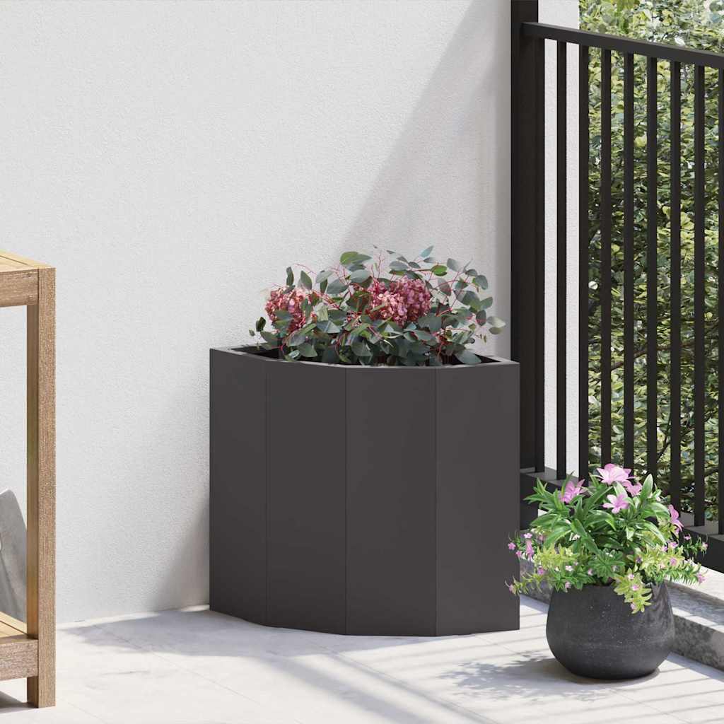 vidaXL Hjørne Plantekasse Sort 30 x 30 x 35 cm Stål vidaXL Hjørne Plantekasse Sort 30 x 30 x 35 cm Stål