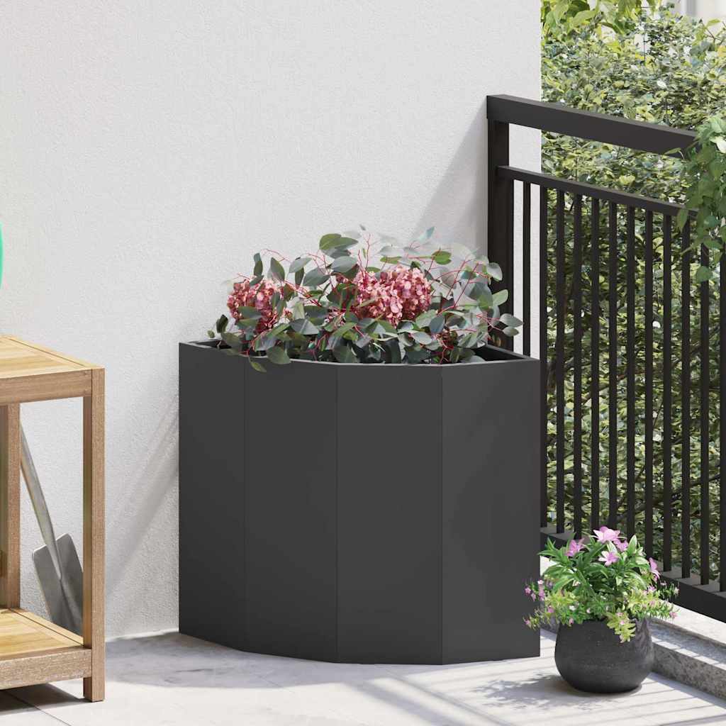 vidaXL Hjørne Plantekasse Sort 45 x 45 x 50 cm Stål vidaXL Hjørne Plantekasse Sort 45 x 45 x 50 cm Stål
