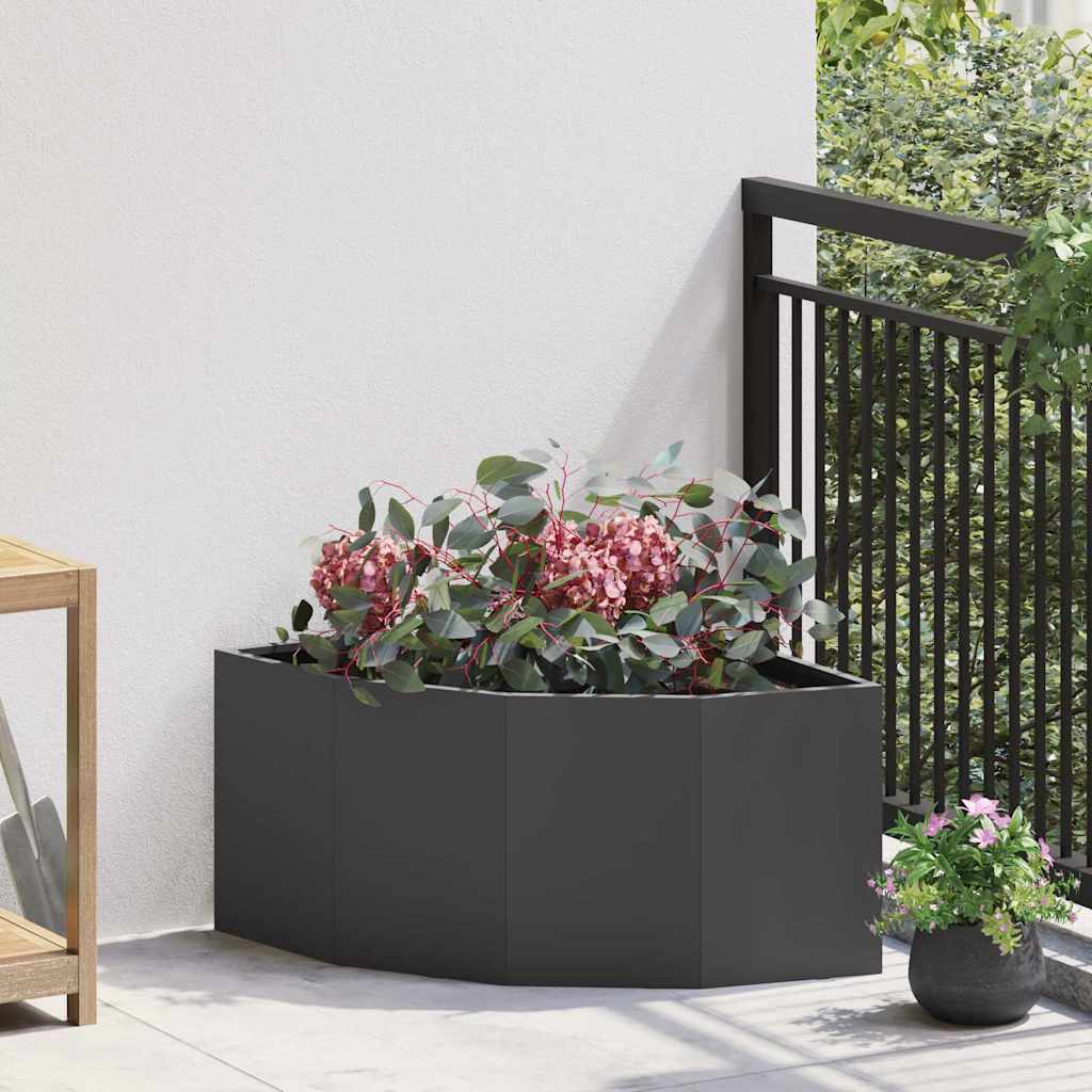vidaXL Hjørne Plantekasse Sort 60 x 60 x 35 cm Stål vidaXL Hjørne Plantekasse Sort 60 x 60 x 35 cm Stål