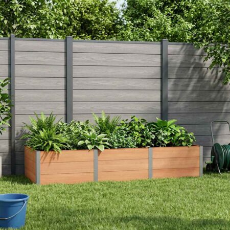 vidaXL Højbed Brun 300 x 100 x 54 cm WPC og Aluminium