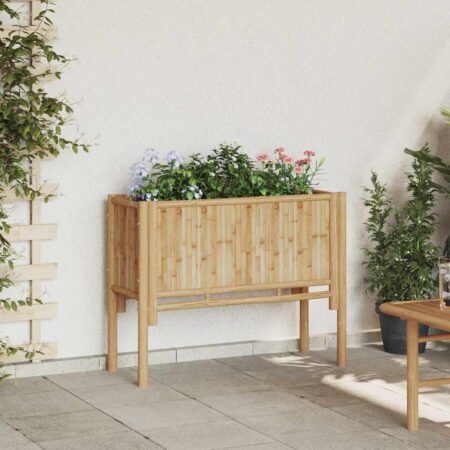vidaXL Højbed Brun 90 x 35 x 70 cm Bambus