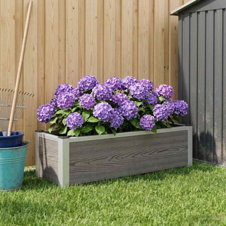 vidaXL Højbed Grå 100 x 30 x 22 cm WPC og Aluminium